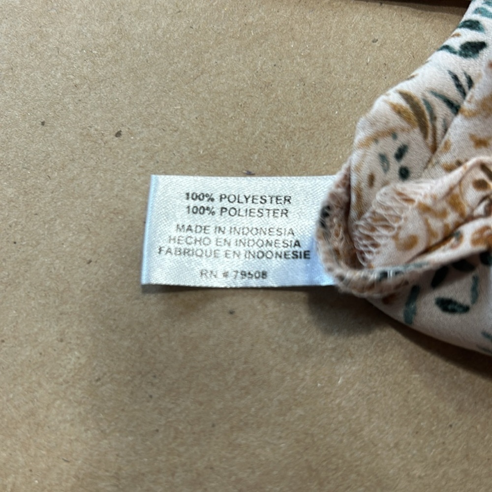 Violet+Claire Tan/Brown Pattered V Neck Tunic Sz 2X - Picture 11 of 11